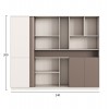 ΒΙΒΛΙΟΘΗΚΗ ΓΡΑΦΕΙΟΥ NEWLINE HM18279 ΜΕΛΑΜΙΝΗ ΛΕΥΚΗ & ΚΑΦΕ 240x40x200Υεκ.