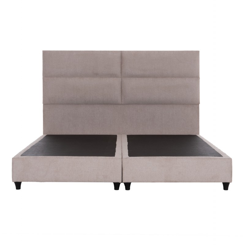 ΚΡΕΒΑΤΙ ΥΠΕΡΔΙΠΛΟ MILO ΑΠΟ ΜΠΕΖ ΥΦΑΣΜΑ HM628.32 ΓΙΑ ΣΤΡΩΜΑ 180x200 εκ.