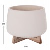 ΓΛΑΣΤΡΑ ΕΣ.ΧΩΡΟΥ FRELLO HM4674.02L ΛΕΥΚΟ FIBER CEMENT--TEAK ΒΑΣΗ 29x29x23,5Υεκ.