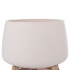 ΓΛΑΣΤΡΑ ΕΣ.ΧΩΡΟΥ FRELLO HM4674.02L ΛΕΥΚΟ FIBER CEMENT--TEAK ΒΑΣΗ 29x29x23,5Υεκ.
