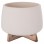 ΓΛΑΣΤΡΑ ΕΣ.ΧΩΡΟΥ FRELLO HM4674.02L ΛΕΥΚΟ FIBER CEMENT--TEAK ΒΑΣΗ 29x29x23,5Υεκ.