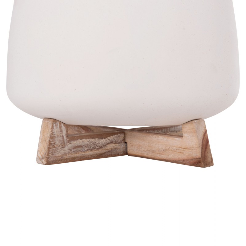 ΓΛΑΣΤΡΑ ΕΣ.ΧΩΡΟΥ FRELLO HM4674.02L ΛΕΥΚΟ FIBER CEMENT--TEAK ΒΑΣΗ 29x29x23,5Υεκ.