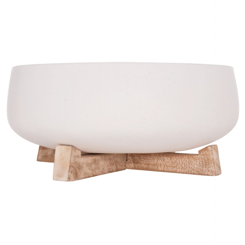ΓΛΑΣΤΡΑ ΕΣ.ΧΩΡΟΥ FRELLO HM4674.02M ΛΕΥΚΟ FIBER CEMENT--TEAK ΒΑΣΗ 27x26,5x12Υεκ.