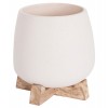 ΓΛΑΣΤΡΑ ΕΣ.ΧΩΡΟΥ FRELLO HM4674.02S ΛΕΥΚΟ FIBER CEMENT--TEAK ΒΑΣΗ 14,5x14,5x16Υεκ.