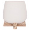 ΓΛΑΣΤΡΑ ΕΣ.ΧΩΡΟΥ FRELLO HM4674.02S ΛΕΥΚΟ FIBER CEMENT--TEAK ΒΑΣΗ 14,5x14,5x16Υεκ.