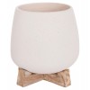 ΓΛΑΣΤΡΑ ΕΣ.ΧΩΡΟΥ FRELLO HM4674.02S ΛΕΥΚΟ FIBER CEMENT--TEAK ΒΑΣΗ 14,5x14,5x16Υεκ.