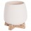 ΓΛΑΣΤΡΑ ΕΣ.ΧΩΡΟΥ FRELLO HM4674.02S ΛΕΥΚΟ FIBER CEMENT--TEAK ΒΑΣΗ 14,5x14,5x16Υεκ.