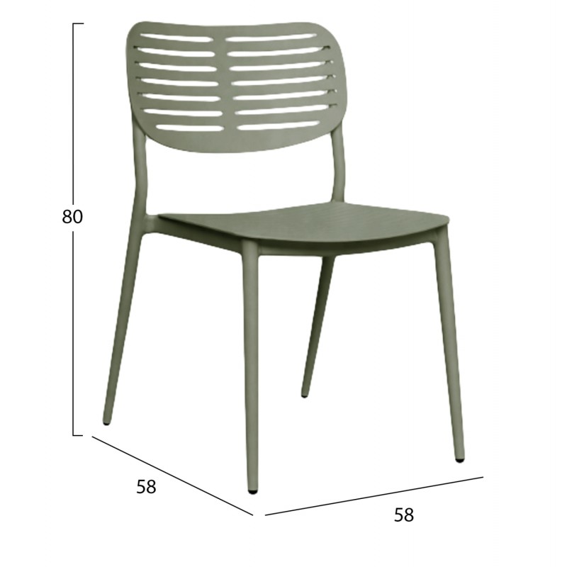 ΚΑΡΕΚΛΑ ΤΡΑΠΕΖΑΡΙΑΣ HILLIARD HM6645.07 ΑΛΟΥΜΙΝΙΟ OLIVE GREEN 44.5x58x80Υεκ
