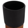 ΣΕΤ 3 ΓΛΑΣΤΡΕΣ ΜΕ TEAK ΒΑΣΕΙΣ TANTI HM4685.01 FIBER CEMENT ΣΕ ΜΑΥΡΟ ΧΡΩΜΑ