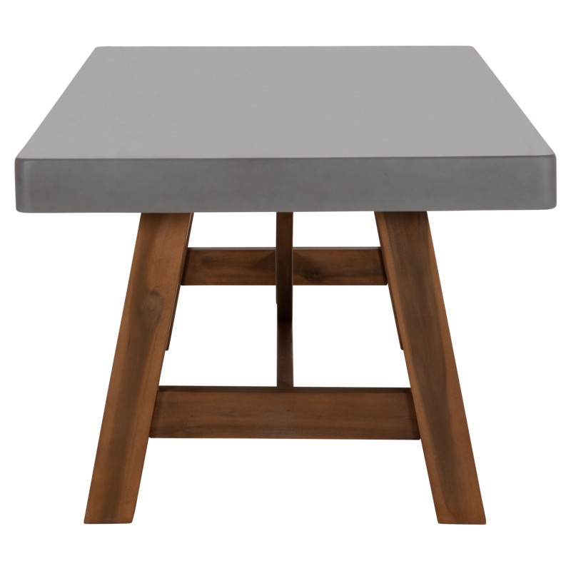 ΤΡΑΠΕΖΙ ΤΡΑΠΕΖΑΡΙΑΣ MAEVE HM6575.01 ΓΚΡΙ FIBER CEMENT--ΞΥΛΟ ΑΚΑΚΙΑΣ 200x100x75Υεκ