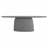 ΤΡΑΠΕΖΙ ΤΡΑΠΕΖΑΡΙΑΣ ΟΒΑΛ BRECCAN HM6577.01 ΓΚΡΙ FIBER CEMENT 240x100x75Υεκ.