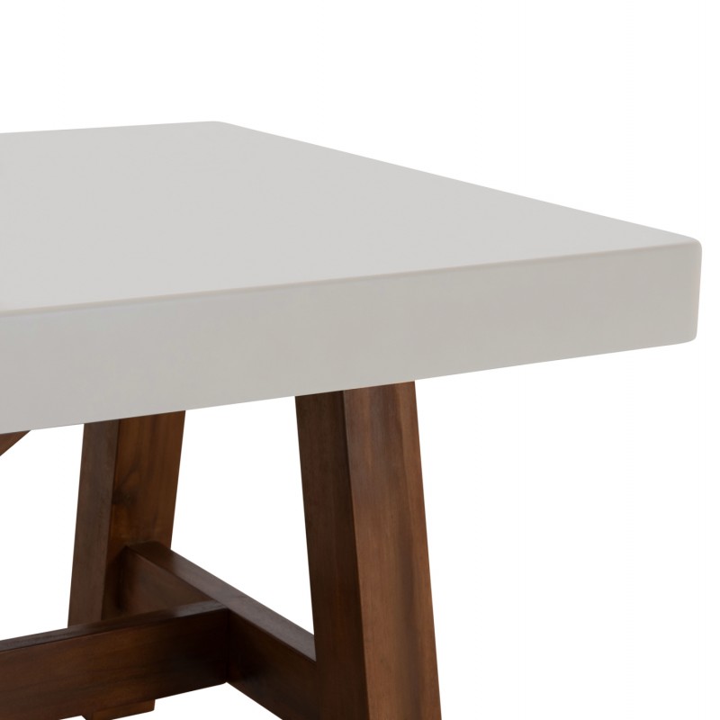 ΤΡΑΠΕΖΙ ΤΡΑΠΕΖΑΡΙΑΣ MAEVE HM6575.02 ΜΠΕΖ FIBER CEMENT--ΞΥΛΟ ΑΚΑΚΙΑΣ 200x100x75Υεκ