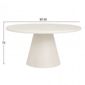 ΤΡΑΠΕΖΙ ΤΡΑΠΕΖΑΡΙΑΣ ΣΤΡΟΓΓΥΛΟ RAIKO HM6573.02 ΜΠΕΖ FIBER CEMENT Φ130x75Υεκ