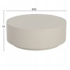 ΤΡΑΠΕΖΙ ΜΕΣΗΣ ΣΤΡΟΓΓΥΛΟ KYOKO HM6579.02 ΜΠΕΖ FIBER CEMENT Φ90x34Υεκ.