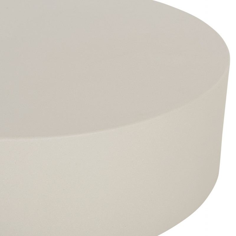 ΤΡΑΠΕΖΙ ΜΕΣΗΣ ΣΤΡΟΓΓΥΛΟ KYOKO HM6579.02 ΜΠΕΖ FIBER CEMENT Φ90x34Υεκ.