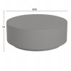 ΤΡΑΠΕΖΙ ΜΕΣΗΣ ΣΤΡΟΓΓΥΛΟ KYOKO HM6579.01 ΓΚΡΙ FIBER CEMENT Φ90x34Υεκ.
