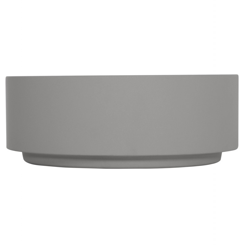 ΤΡΑΠΕΖΙ ΜΕΣΗΣ ΣΤΡΟΓΓΥΛΟ KYOKO HM6579.01 ΓΚΡΙ FIBER CEMENT Φ90x34Υεκ.