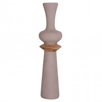 ΔΙΑΚΟΣΜΗΤΙΚΟ ΒΑΖΟ ΔΑΠΕΔΟΥ NEBULA HM4660.05L FIBER CEMENT TAUPE--ΞΥΛΟ ΤΕΑΚ Φ45x172Υεκ