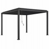 ΠΕΡΓΚΟΛΑ-ΚΙΟΣΚΙ ΜΕ ΜΕΤΑΛΛΙΚΕΣ ΠΕΡΣΙΔΕΣ DOMECIL HM6611.01 ΑΛΟΥΜΙΝΙΟ ΜΑΥΡΟ 300x300x240Υεκ