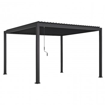 ΠΕΡΓΚΟΛΑ-ΚΙΟΣΚΙ ΜΕ ΜΕΤΑΛ. ΠΕΡΣΙΔΕΣ DOMECIL HM6612.01 ΑΛΟΥΜΙΝΙΟ ΜΑΥΡΟ 300x400x240Υεκ