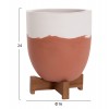 ΓΛΑΣΤΡΕΣ ΣΕΤ 2ΤΜΧ SEON HM4686.08 TERRACOTTA ΣΕ ΛΕΥΚΟ & ΤΕΡΑΚΟΤΑ--TEAK ΒΑΣΗ