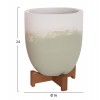 ΓΛΑΣΤΡΕΣ ΣΕΤ 2ΤΜΧ SEON HM4686.09 TERRACOTTA ΣΕ ΛΕΥΚΟ & ΠΡΑΣΙΝΟ--TEAK ΒΑΣΗ