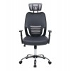 ΚΑΡΕΚΛΑ ΓΡΑΦΕΙΟΥ BRIEF HM1206.02 ΓΚΡΙ MESH--ΒΑΣΗ ΧΡΩΜΙΟΥ 63x64x122Υεκ.
