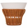ΤΡΑΠΕΖΙ ΒΟΗΘΗΤΙΚΟ PERRAL HM18164.02S FIBER CEMENT ΛΕΥΚΟ-ΦΥΣΙΚΟ RATTAN--Φ42x36Υεκ