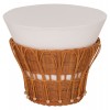 ΤΡΑΠΕΖΙ ΒΟΗΘΗΤΙΚΟ PERRAL HM18164.02S FIBER CEMENT ΛΕΥΚΟ-ΦΥΣΙΚΟ RATTAN--Φ42x36Υεκ