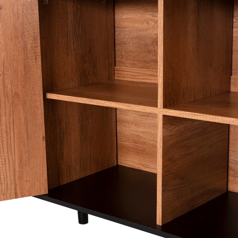ΜΠΟΥΦΕΣ ΜΕΛΑΜΙΝΗΣ KRUDEN HM9446.11 ΜΑΥΡΟ-ΦΥΣΙΚΟ 180x40x78.6Υεκ.