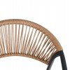 ΠΟΛΥΘΡΟΝΑ HOMAN HM6430.01 ΓΚΡΙ ΜΕΤΑΛΛΟ & TEXTILENE--ΜΠΕΖ P.E.RATTAN 53,5x62x75Υεκ