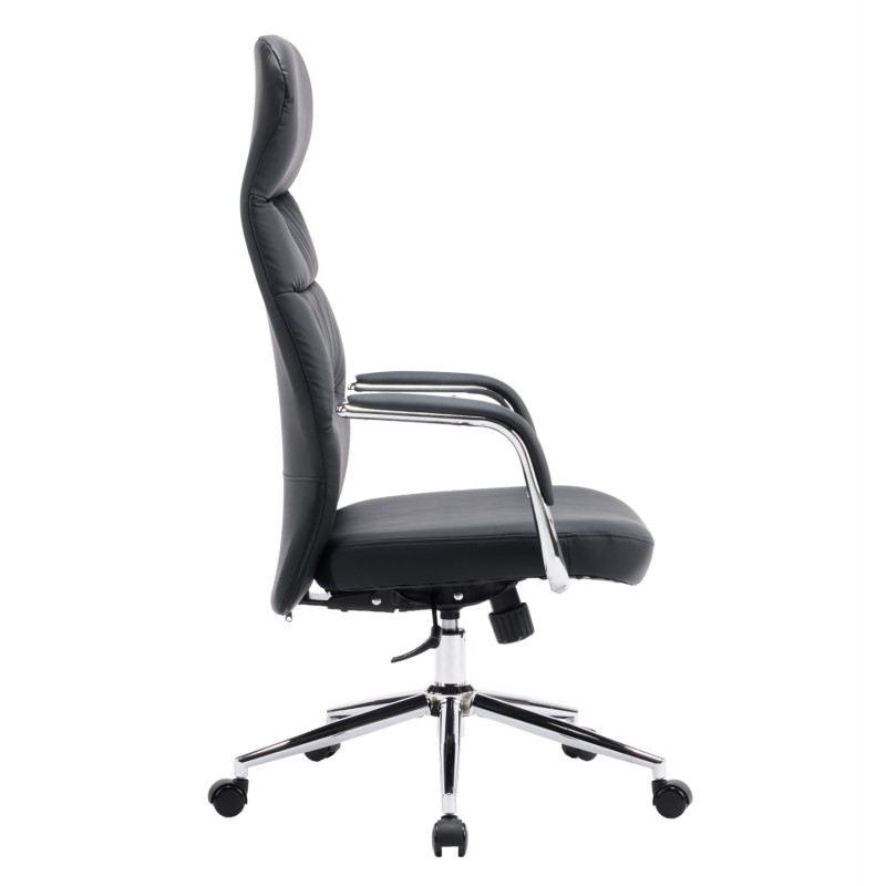 ΚΑΡΕΚΛΑ ΓΡΑΦΕΙΟΥ TEETER HM18355.01 ΜΑΥΡΟ PU ΔΕΡΜΑ--ΒΑΣΗ ΧΡΩΜΙΟΥ 67x66x121Υεκ