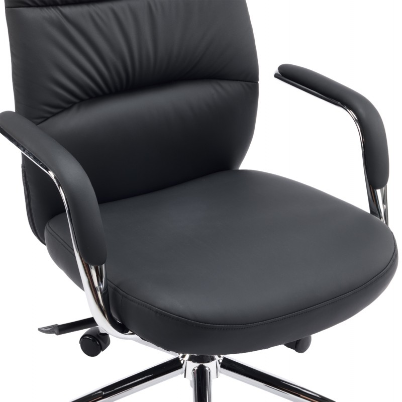 ΚΑΡΕΚΛΑ ΓΡΑΦΕΙΟΥ TEETER HM18355.01 ΜΑΥΡΟ PU ΔΕΡΜΑ--ΒΑΣΗ ΧΡΩΜΙΟΥ 67x66x121Υεκ