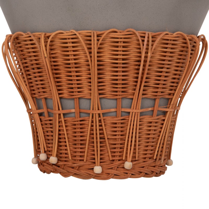 ΤΡΑΠΕΖΙ ΒΟΗΘΗΤΙΚΟ PERRAL HM18164.03S FIBER CEMENT ΓΚΡΙ-ΦΥΣΙΚΟ RATTAN--Φ42x36Υεκ