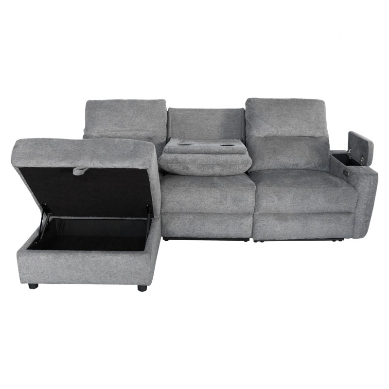 ΚΑΝΑΠΕΣ ΑΡΙΣΤΕΡΗ ΓΩΝΙΑ SYNTHIA HM3308.03L ΑΝΑΚΛΙΣΗ & ΑΠΟΘ.ΧΩΡΟΣ--ΓΚΡΙ 246x159x97Υεκ
