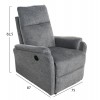 ΠΟΛΥΘΡΟΝΑ RELAX ΜΕ ΗΛΕΚΤΡΙΚΗ ΑΝΑΚΛΙΣΗ SYNTHIA HM3309.03 ΓΚΡΙ ΥΦΑΣΜΑ 75x87x102Yεκ