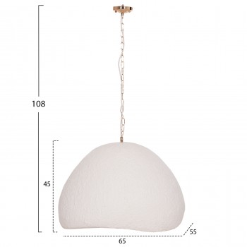 ΦΩΤΙΣΤΙΚΟ ΟΡΟΦΗΣ ΚΡΕΜΑΣΤΟ JAYLEN HM4703.02L FIBER CEMENT ΛΕΥΚΟ 65x55x45Υεκ.