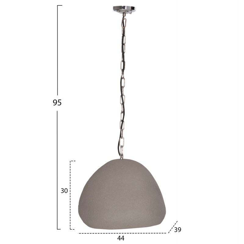 ΦΩΤΙΣΤΙΚΟ ΟΡΟΦΗΣ ΚΡΕΜΑΣΤΟ JAYLEN HM4703.03S FIBER CEMENT ΓΚΡΙ 44x39x30Υεκ.