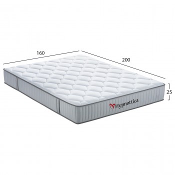 ΣΤΡΩΜΑ ΥΠΕΡΔΙΠΛΟ HYPNOTTICA HM748.06 POCKET SPRINGS--ΛΕΥΚΟ 160x200x25Υεκ.