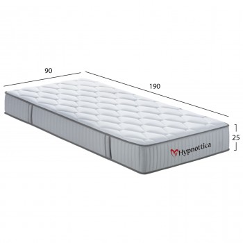 ΣΤΡΩΜΑ ΜΟΝΟ HYPNOTTICA HM748.01 POCKET SPRINGS--ΛΕΥΚΟ 90x190x25Υεκ.
