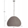 ΦΩΤΙΣΤΙΚΟ ΟΡΟΦΗΣ ΚΡΕΜΑΣΤΟ JAYLEN HM4703.03L FIBER CEMENT ΓΚΡΙ 65x55x45Υεκ.