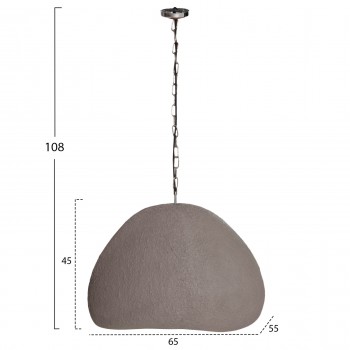 ΦΩΤΙΣΤΙΚΟ ΟΡΟΦΗΣ ΚΡΕΜΑΣΤΟ JAYLEN HM4703.03L FIBER CEMENT ΓΚΡΙ 65x55x45Υεκ.