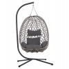 ΚΡΕΜΑΣΤΗ ΦΩΛΙΑ NESTA HM6468.01 ΓΚΡΙ ΜΕΤΑΛΛΟ & P.E.RATTAN 100x100x190Υεκ.