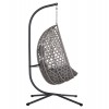 ΚΡΕΜΑΣΤΗ ΦΩΛΙΑ NESTA HM6468.01 ΓΚΡΙ ΜΕΤΑΛΛΟ & P.E.RATTAN 100x100x190Υεκ.