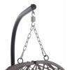 ΚΡΕΜΑΣΤΗ ΦΩΛΙΑ NESTA HM6468.01 ΓΚΡΙ ΜΕΤΑΛΛΟ & P.E.RATTAN 100x100x190Υεκ.