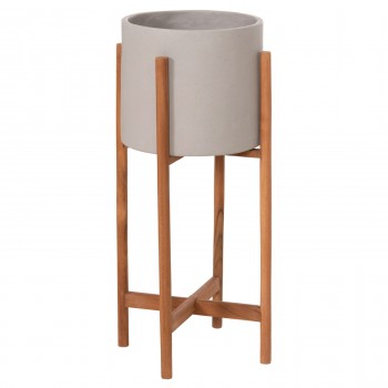 ΓΛΑΣΤΡΑ ΕΣΩΤ.ΧΩΡΟΥ RENTIL HM4684.03S FIBER CEMENT ΧΡΩΜΑ ΓΚΡΙ--ΒΑΣΗ TEAK Φ27x56Υ