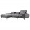 ΚΑΝΑΠΕΣ ΑΡΙΣΤΕΡΗ ΓΩΝΙΑ DIVYA HM3267.12L ΓΚΡΙ ΥΦΑΣΜΑ 264x175x99Υεκ.