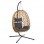 ΚΡΕΜΑΣΤΗ ΦΩΛΙΑ NESTA HM6468.05 ΜΑΥΡΟ ΜΕΤΑΛΛΟ--ΚΑΦΕ P.E.RATTAN 100x100x190Υεκ.