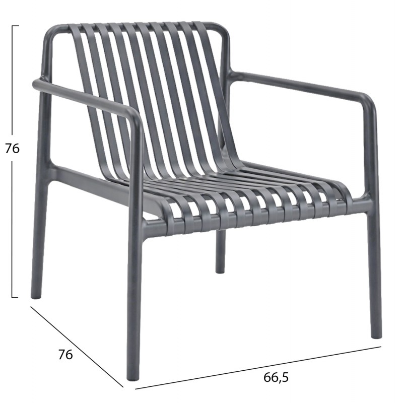 ΠΟΛΥΘΡΟΝΑ LOUNGE ΕΞΩΤ.ΧΩΡΟΥ MALEN HM6626.03 ΓΚΡΙ ΠΟΛΥΠΡΟΠΥΛΕΝΙΟ 66x77x76Υεκ
