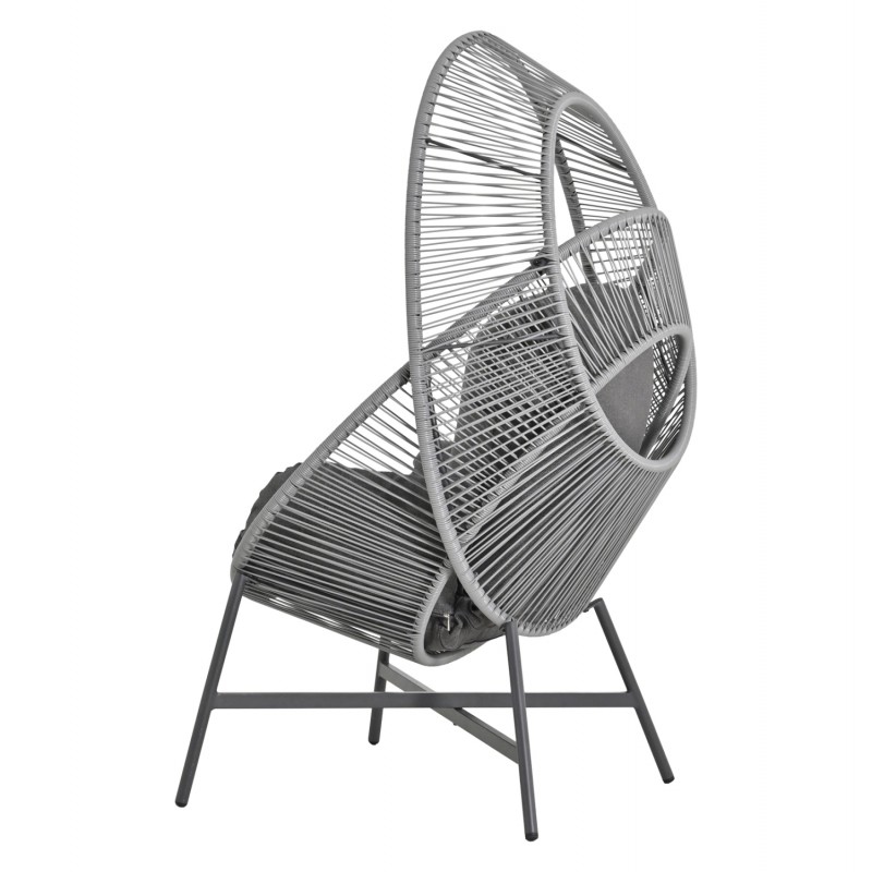 ΠΟΛΥΘΡΟΝΑ-ΦΩΛΙΑ RULER HM6506.01 ΓΚΡΙ ΜΕΤΑΛΛΟ-P.E.RATTAN-ΜΑΞΙΛΑΡΙΑ 90x85x149Υεκ
